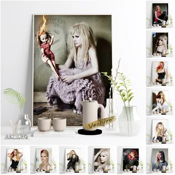 Avril Lavigne Pop Roko Dainininkė, Drobė, Tapyba, Plakatas Gana Mergina Muzikos Žvaigždė Spaudinių Namų Dekoro Juosta Klubo Fanams Dovana Sienos Nuotrauka