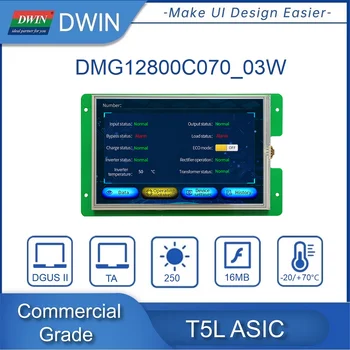 DWIN 7 Colių 1280*800 IPS TFT LCD Ekranas Modulis Komercinės Klasės Protingas HMI Jutiklinis Ekranas Prisijungti Arduino DMG12800C070_03W