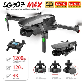 ZLL SG907 Max 4K Profesional Drone GPS 5G Wifi FPV 3-Ašis Gimbal 25Mins Sulankstomas RC Quadcopter Brushless Dron VS SG906 SJRC F11