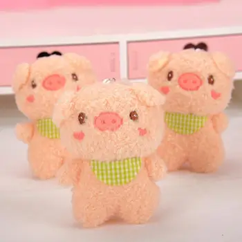 Išskirtinį Paršelių Pakabukas Dekoratyvinis Mielas Kiaulių Lėlės Pakabukas Kūrybos Lengvas Mini Mielas Kiaulių Įdaryti Žaislas Raktų Žiedas Vaikams