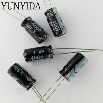 10VNT 400V 1UF 2.2 6.8 UF UF 10UF Aliuminio Elektrolitinių Kondensatorių