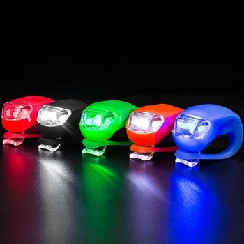 Mini Silikono Kalnų Dviračių LED Žibintai Vandeniui Dviračių Galiniai Žibintai Rankenos Iš Lauko Lempos Dviračių Saugos Perspėjimo Lemputė