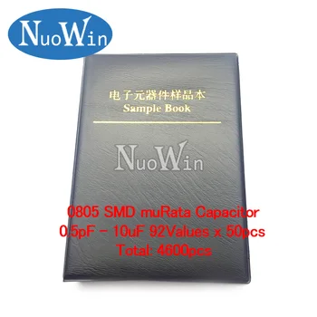 0805 SMT SMD Chip Kondensatorius Mėginio knygų Rinkinys Asorti 92valuesx50pcs=4600pcs (0.5 pF) 10uF)