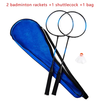 2VNT Visas Anglies Pluošto Ultralight Badmintono Rakečių Rinkinys, Mokymo, Sporto Įranga, Profesionali Įžeidžiantis Padel Raketę Raketės