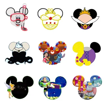 Disney Mickey Mouse 5vnt/daug Flatback Plokščių Dervos, Akrilas, Plaukų Aksesuarai, Plaukų Lankas Embellishment Cabochon užrašų knygelė 