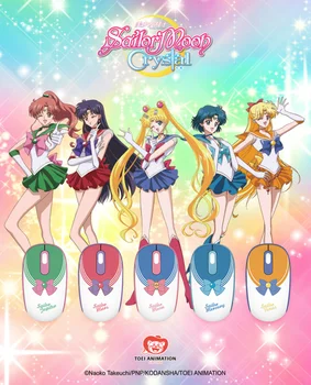 Japonų stiliaus Sailor Moon Smart1 2.4 GHz bevielė Pelė Animacinių filmų lengvas Mini Biuras Pelės Mergina