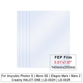 FEP Kino 5.5 200*140*0.15 mm Creality ANYCUBIC Fotonų S Elegoo Mars 2 UV Dervos 3D Spausdintuvai Išleidimo Filmų Spausdintuvo FEP Lapas