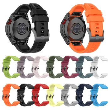 Silikono Watchband Sporto Wriststrap Garmin Fenix 6X 6 6S Pro 5X 5 5S 7X 7 7S 3HR Pakeitimo Watchband Priedai 22mm