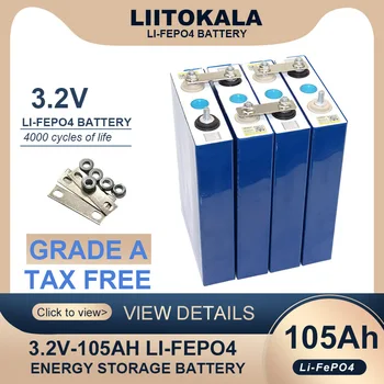 Liitokala 3.2 V 105Ah LiFePO4 baterija Ličio geležies phospha 