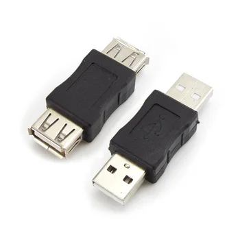 2vnt USB 2.0, A Tipo Moterų moterims, USB Jungtis Vyrų Vyrų Micro Adapteris Kabelio ilgintuvas Konverteris KOMPIUTERIUI Laptopo