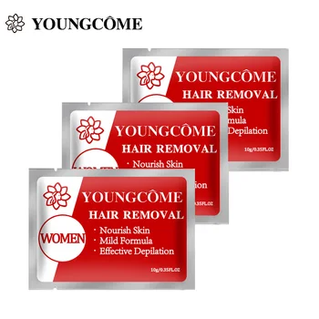 YOUNGCOME 3pcs/daug 10g Vyrų, Moterų Plaukų Šalinimas Kremas Patogiai Atlikti Pažastų Privačių Kojas Valyti Greitai Pašalinti Plaukus
