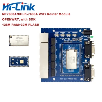 HiLink HLK-7688A MT7688AN Openwrt 150Mbps Wireless Router Modulis SDK Lenta su 128M RAM ir Flash 32M