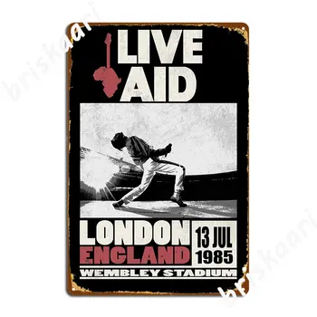 Live Aid At Wembley Metalo Pasirašyti Spausdinimo Sienų Dekoras Pub Garažas Klubas Namuose Alavo Pasirašyti Plakatas