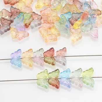 50Pcs Crystal Butterfly Pakabučiai 8x15mm 