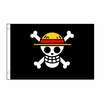 Vienas Gabalas Šiaudų Skrybėlę Piratų Vėliava Beždžionė D Luffy Reklama 2ft*3ft 3ft*5ft